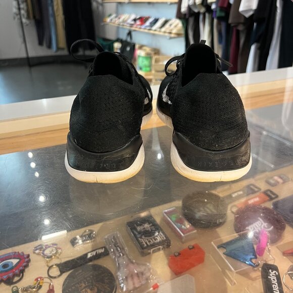 Size 11 • Nike Free RN Flyknit 2018 Black White - Picture 2 of 7